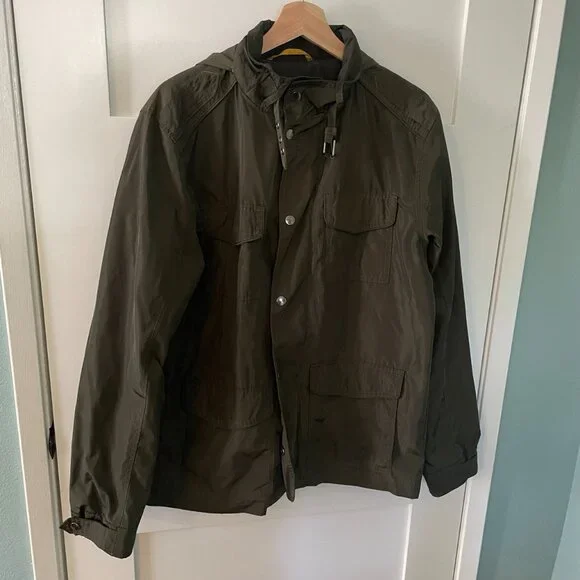 Merona Mens Water Resistant Olive Green Utility Jacket - Picture 8 of 10